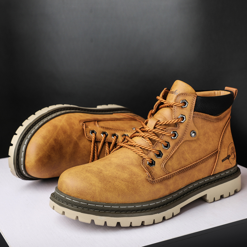 Men'S Shoes Low Top - Botas de Motocicleta Estilo Britânico para