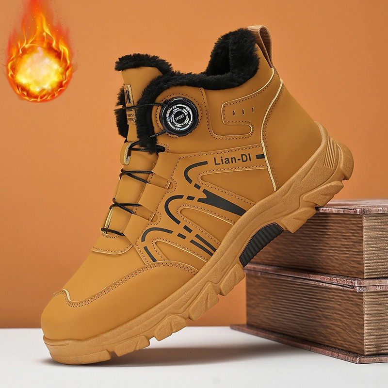 Men'S Shoes Low Top - Moda de pelúcia botas altas masculinas