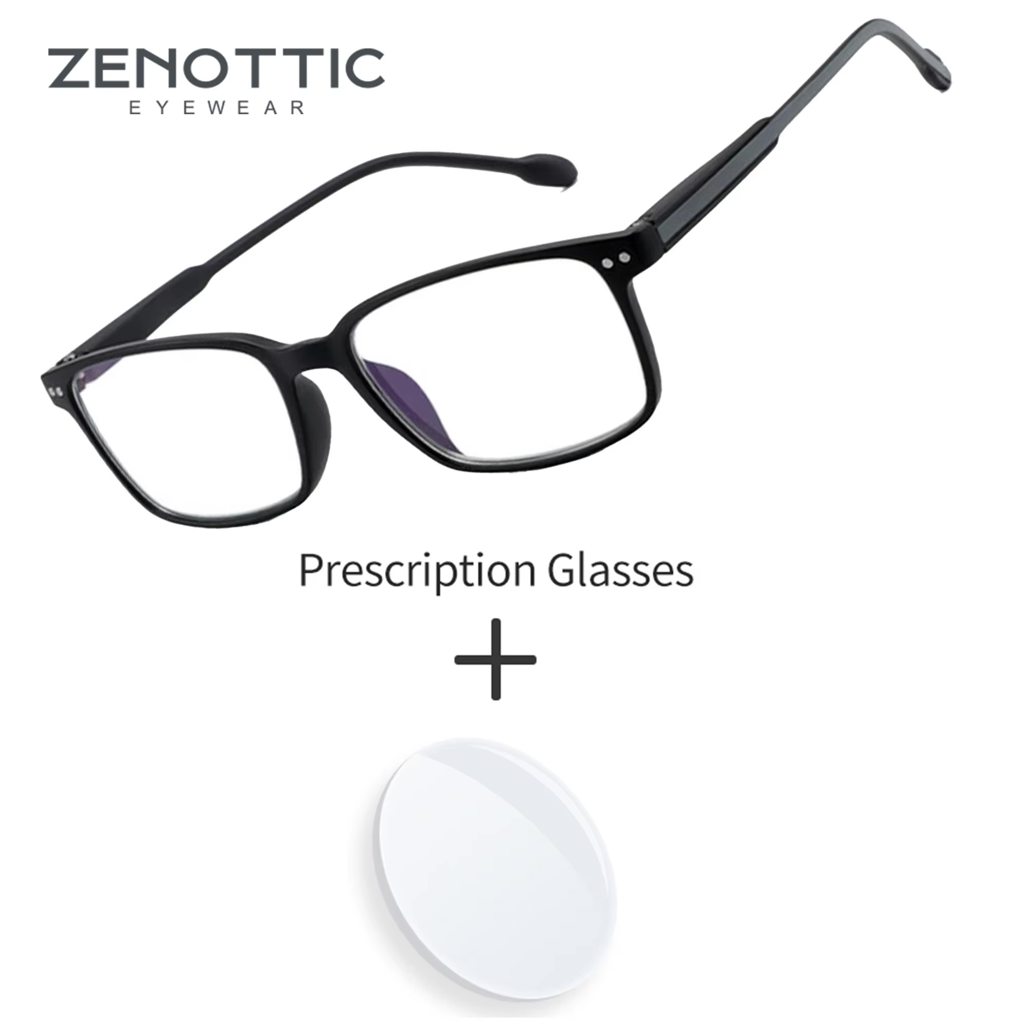 Men Shoes Zegna - Óculos de Prescrição Retangulares Retro para