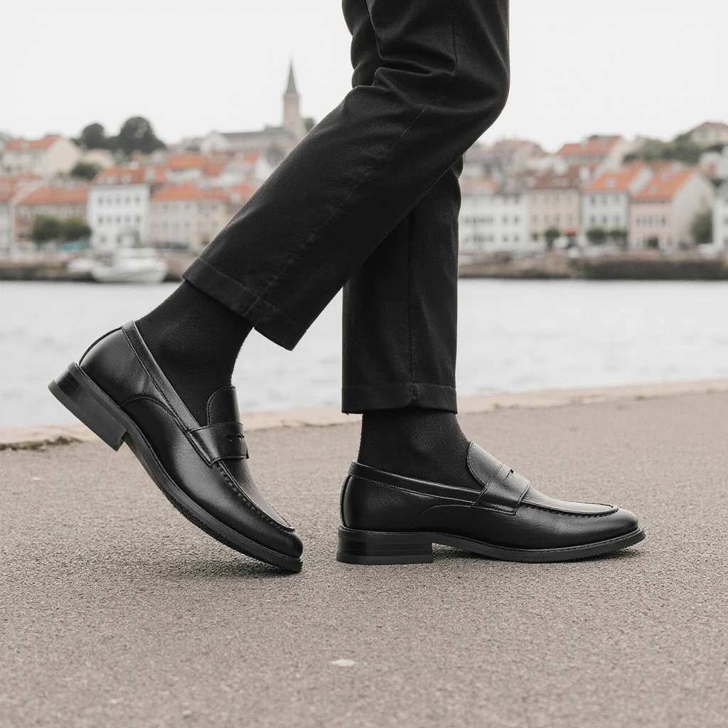 Men Shoes For Office Work - Sapatos Clássicos de Couro Preto para