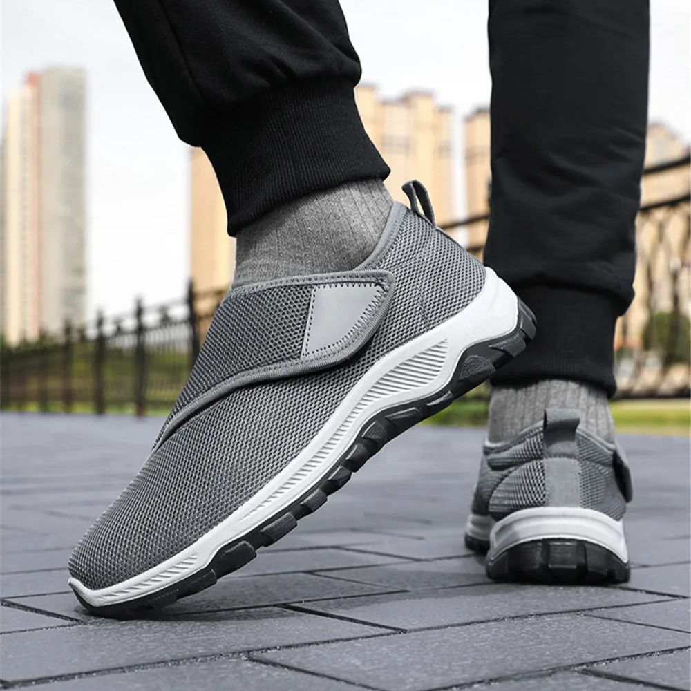 Men'S Shoes Slip On - Sapatos casuais respiráveis de malha para