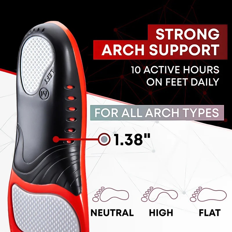Men'S Shoes Plantar Fasciitis - Palmilhas de Gel de Silicone Premium