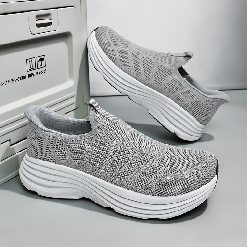 Men Shoes Running - Tênis Masculinos Respiráveis em Malha, Slip-On,
