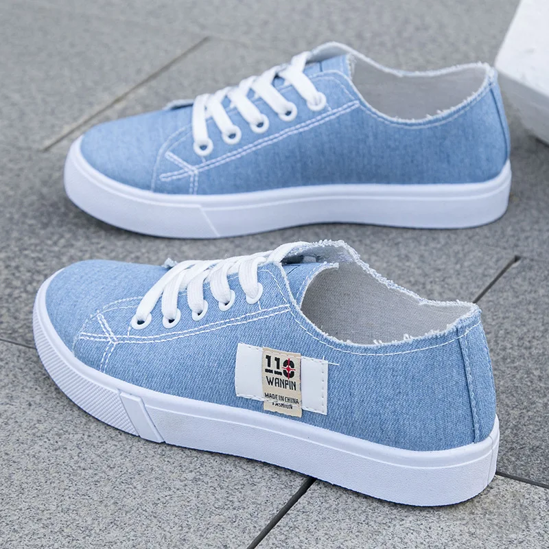 Men'S Shoes Low Top - Tênis Feminino de Lona Cano Baixo
