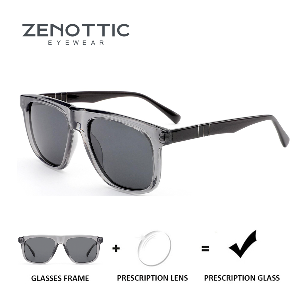 Men Shoes Zegna - Zenottic tendência acetato polarizado quadrado prescrição