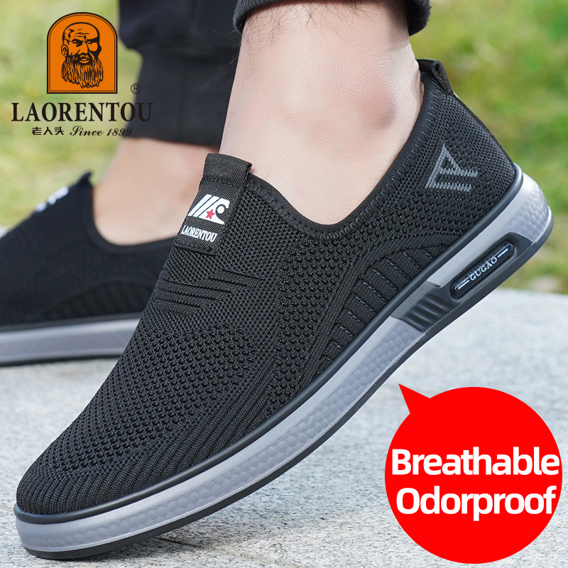 Men Shoes Zegna - LAORENTOU-Sapatos de malha respirável para homens,