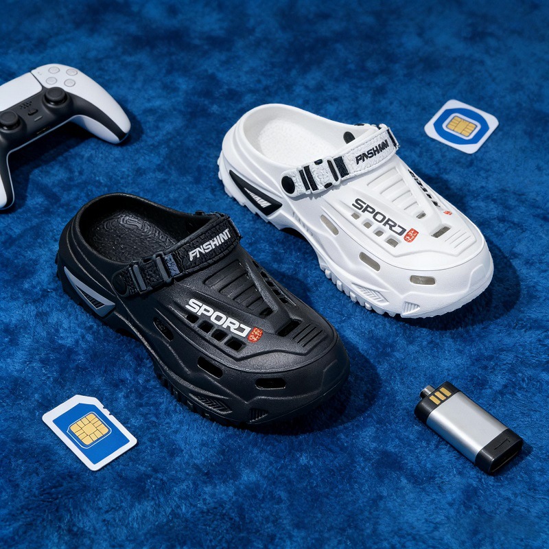 Sandal Sport Outdoor - Clogs de Plataforma Chunky com Estampa