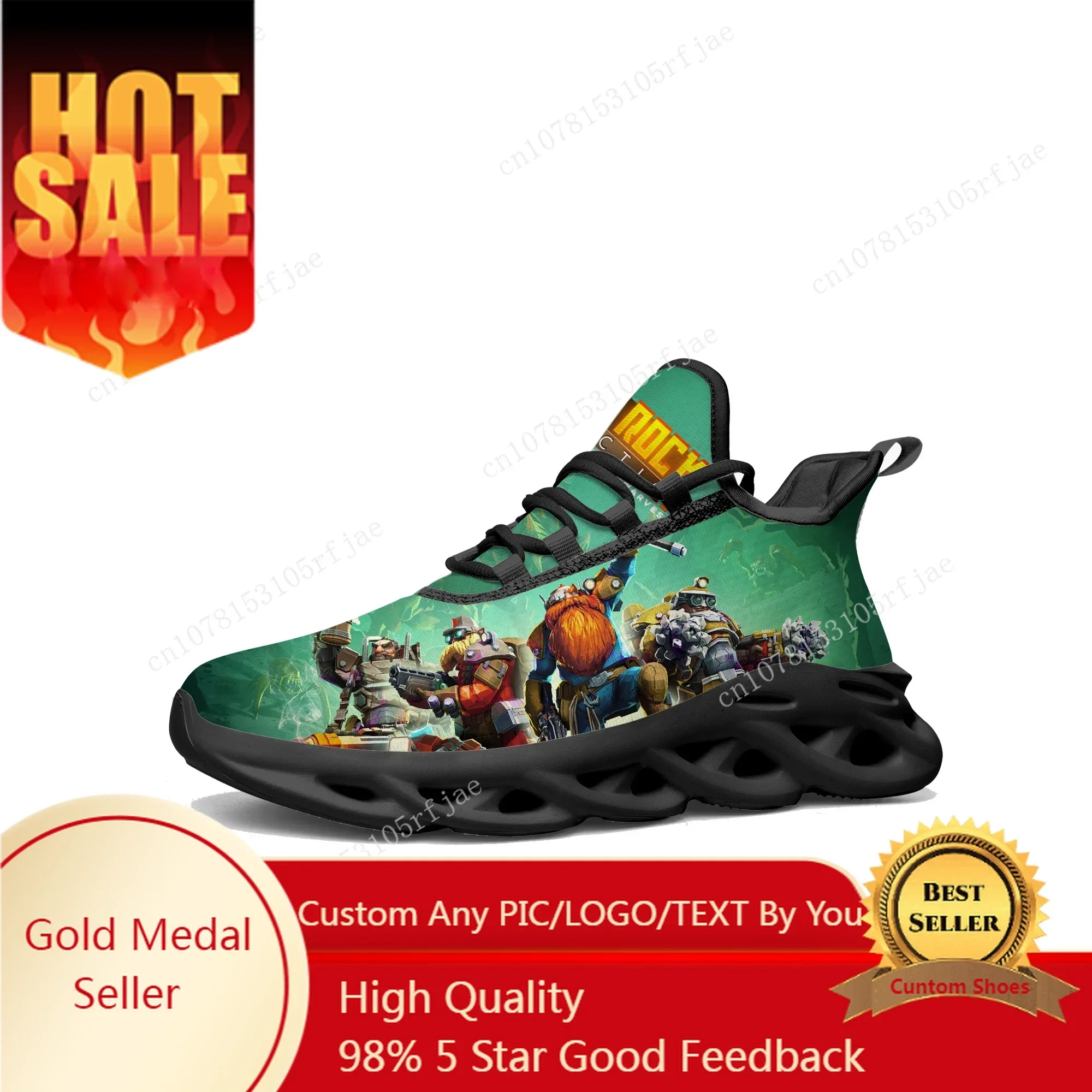 Men Shoes Running - Tênis Deep Rock Galactic Flats Cartoon