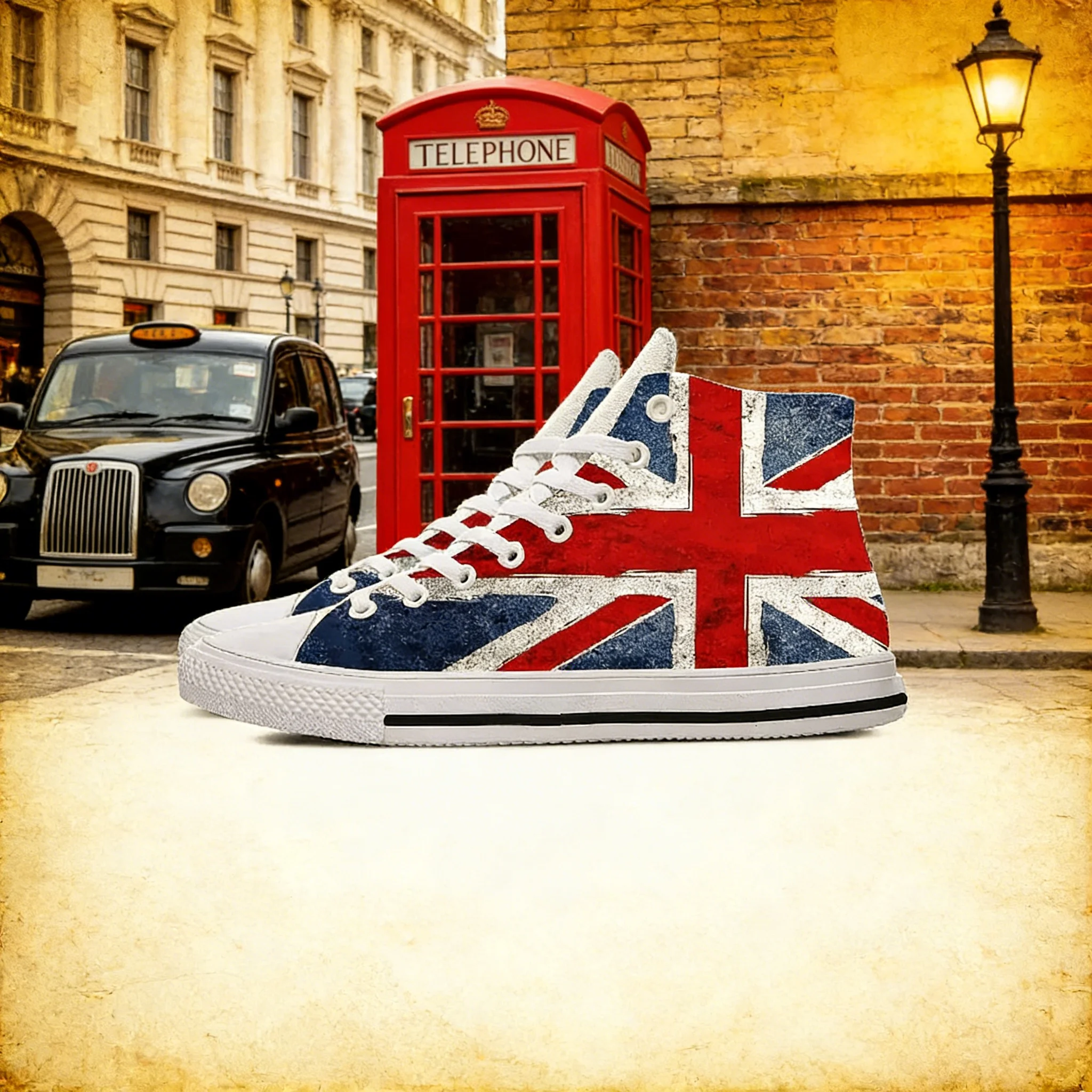 Men Shoes Uk - Tênis de cano alto com estampa