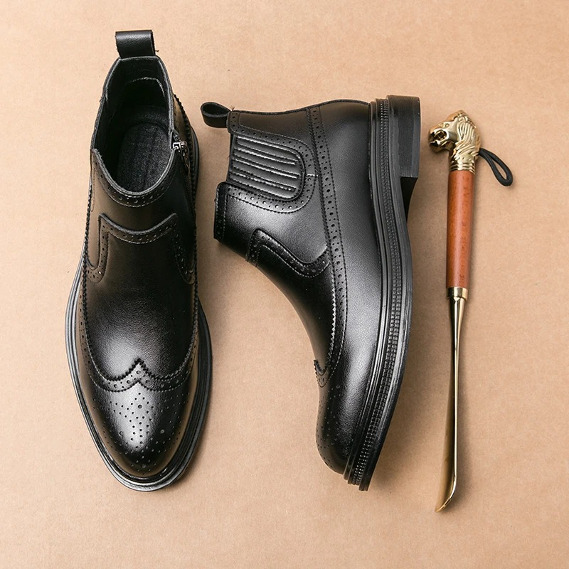 Botas masculinas com zíper lat - Men'S Shoes Brogues avaliação e preço