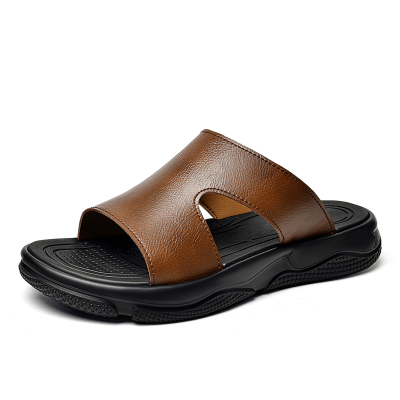 Sandálias masculinas de couro, - Men'S Shoes Business Casual avaliação e preço