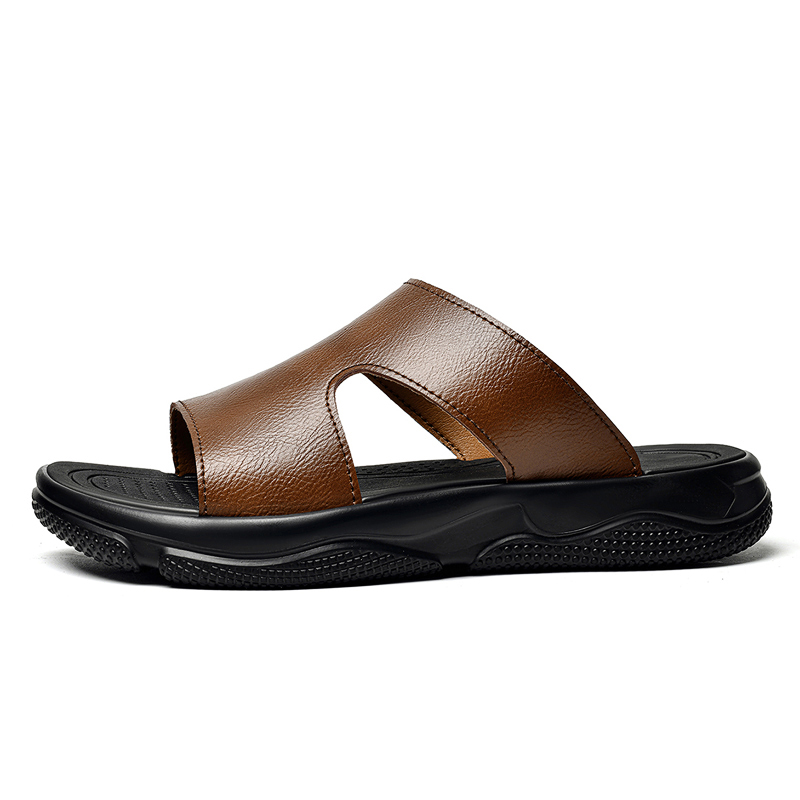 Sandálias masculinas de couro, - Men'S Shoes Business Casual avaliação e preço