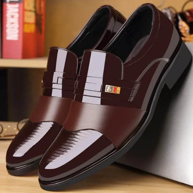 Sapatos de couro para homens c - Men Shoes For Office Work avaliação e preço