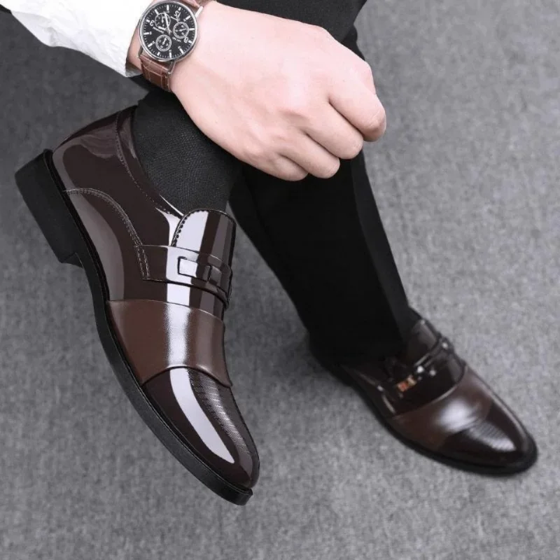 Sapatos de couro para homens c - Men Shoes For Office Work avaliação e preço