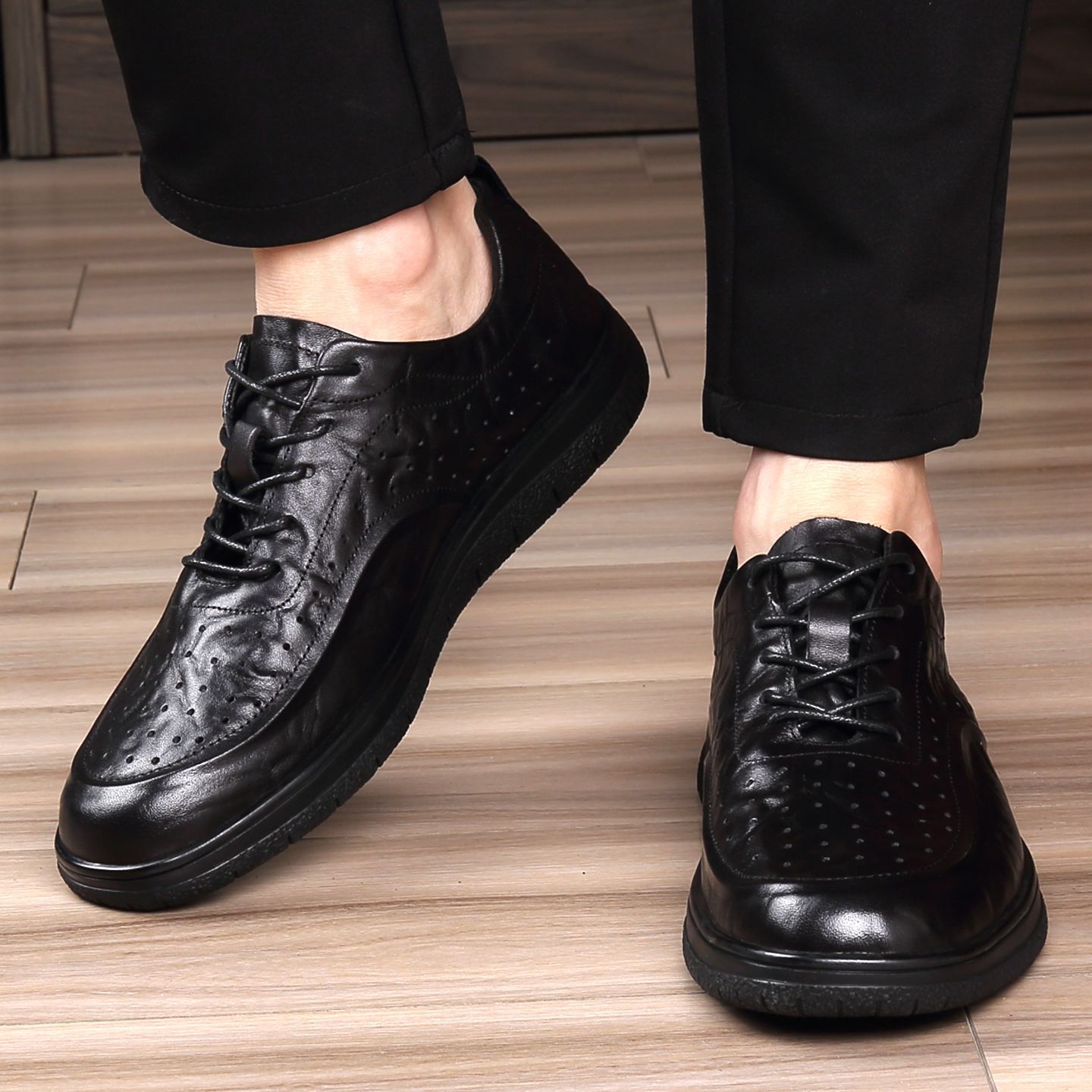 Sapatos casuais de couro genuí - Men Shoes For Office Work avaliação e preço