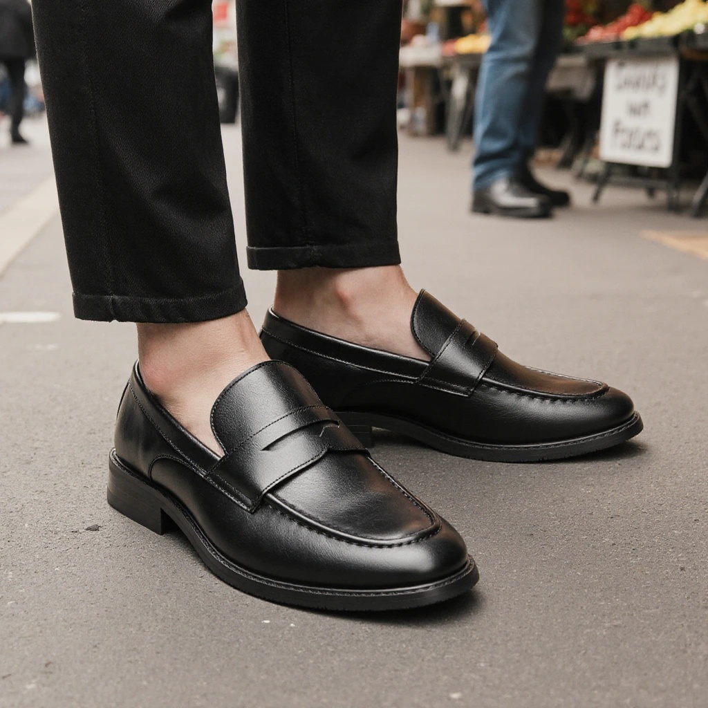 Sapatos Clássicos de Couro Pre - Men Shoes For Office Work avaliação e preço