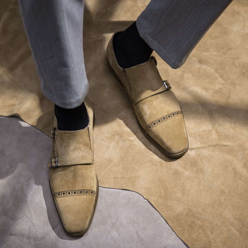 Sapato de camurça italiana mas - Monk Strap Shoe avaliação e preço