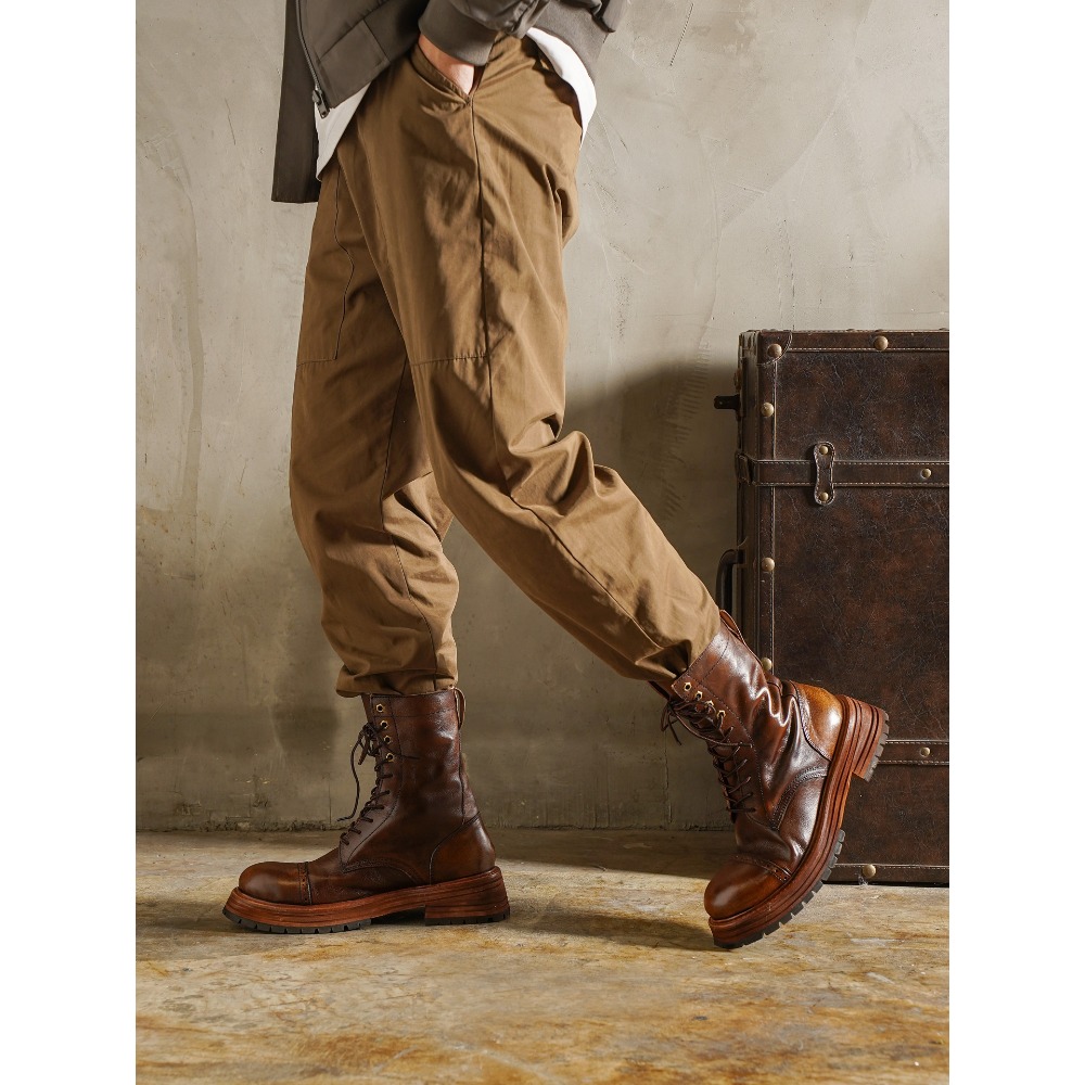 Botas masculinas de couro genu - Men'S Shoes Brogues avaliação e preço