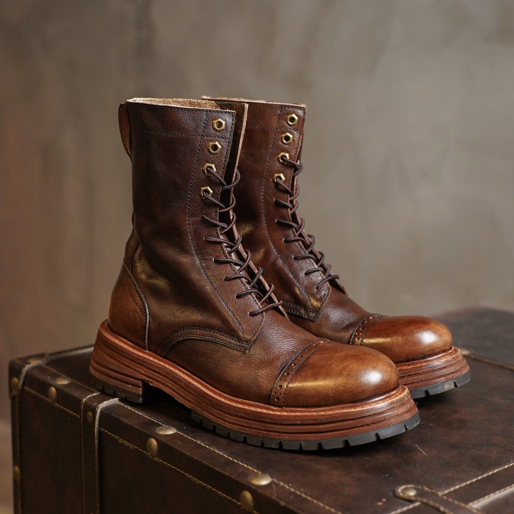 Botas masculinas de couro genu - Men'S Shoes Brogues avaliação e preço