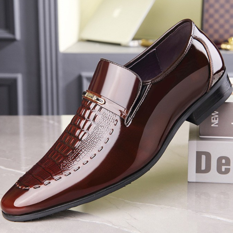 Homens sapatos de couro patent - Men Shoes For Office Work avaliação e preço