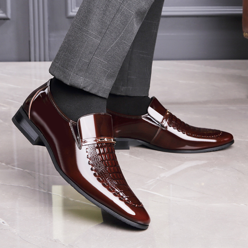 Homens sapatos de couro patent - Men Shoes For Office Work avaliação e preço