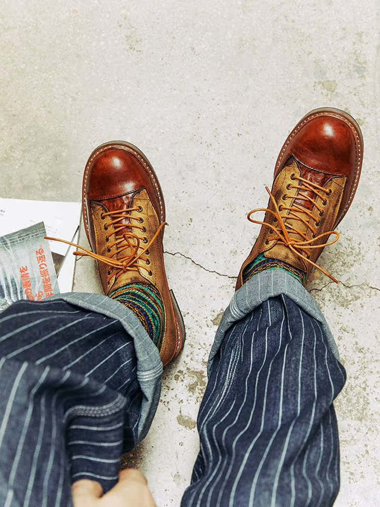 Moda vintage couro genuíno bai - Men Shoes For Office Work avaliação e preço