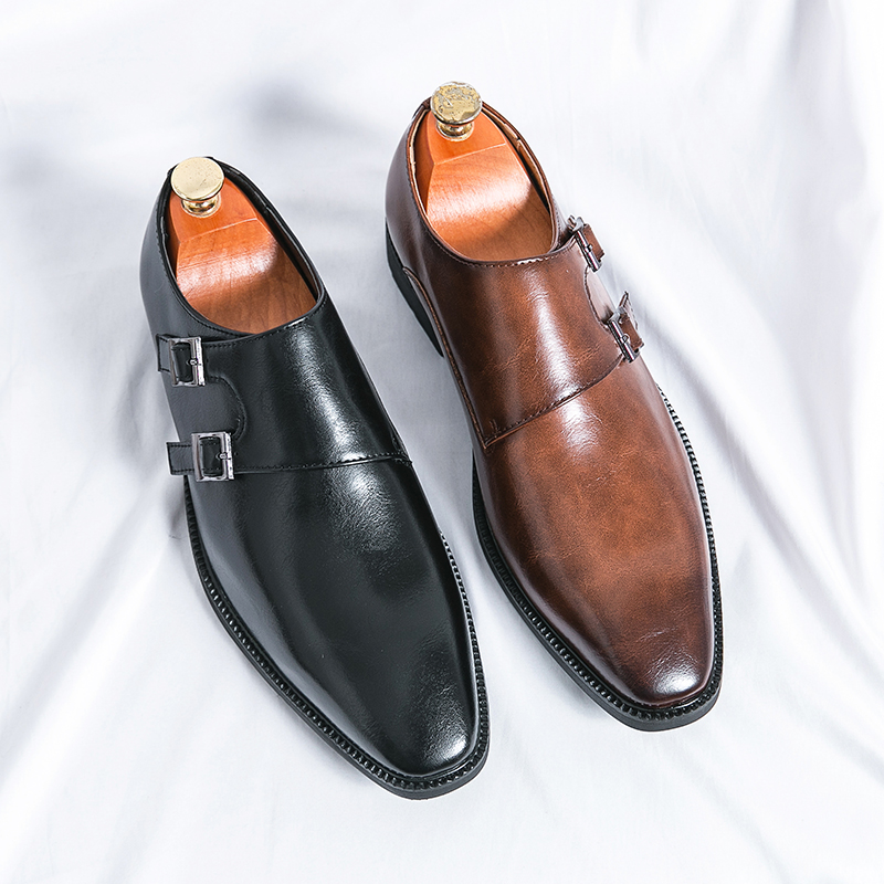 Sapatos de Couro Masculinos co - Monk Strap Shoe avaliação e preço