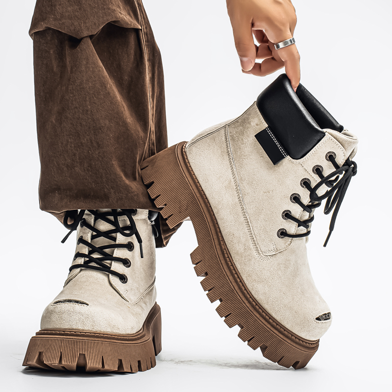 Botas Clássicas de Cano Alto e - Men'S Shoes Business Casual avaliação e preço