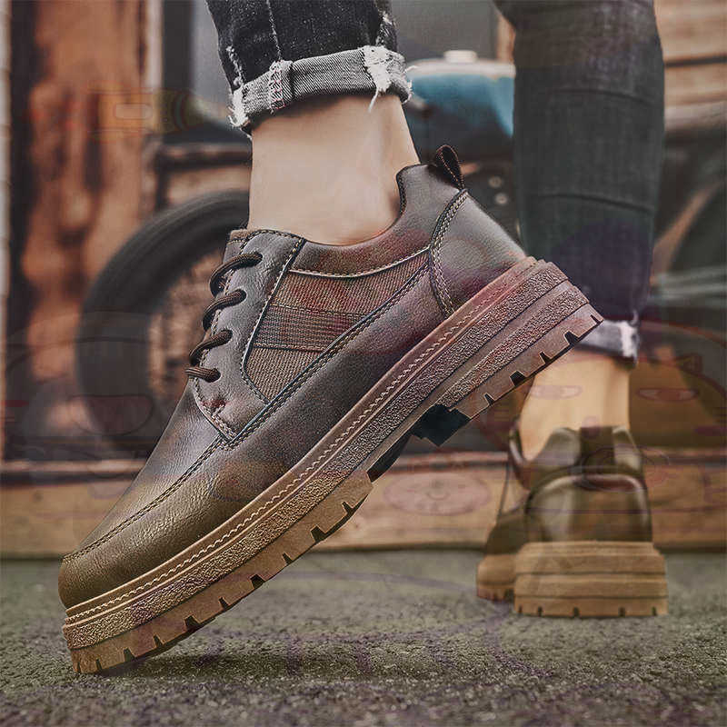 Escuro natural couro moda form - Men'S Shoes Different Types avaliação e preço
