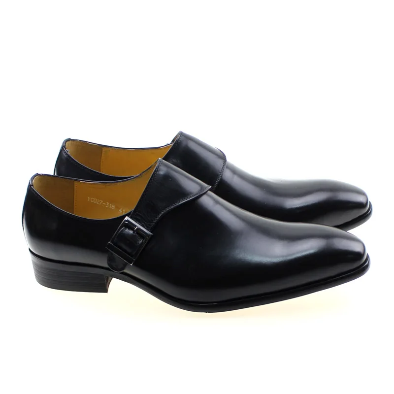 Sapatos masculinos de couro ge - Monk Strap Shoe avaliação e preço