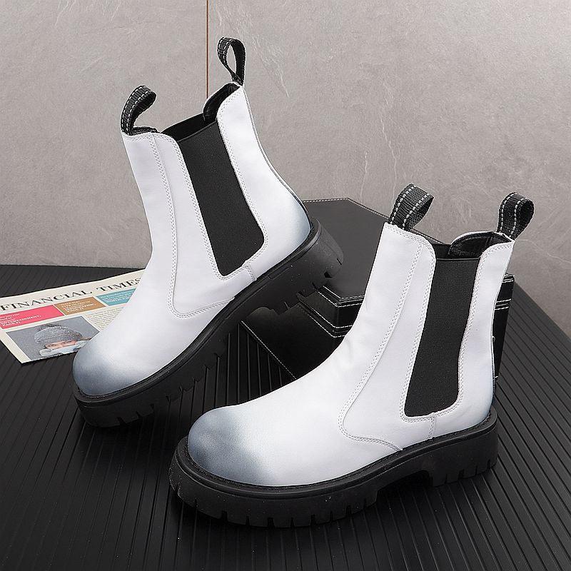 Botas de Couro Genuíno de Luxo - Men Shoes White Colour avaliação e preço
