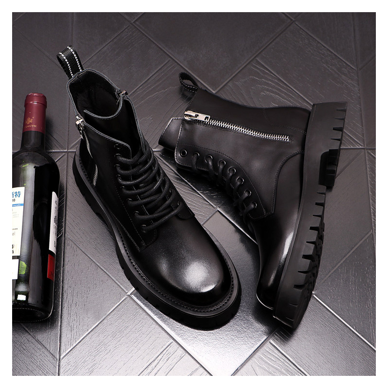 Botas de Couro Genuíno de Luxo - Men Shoes White Colour avaliação e preço