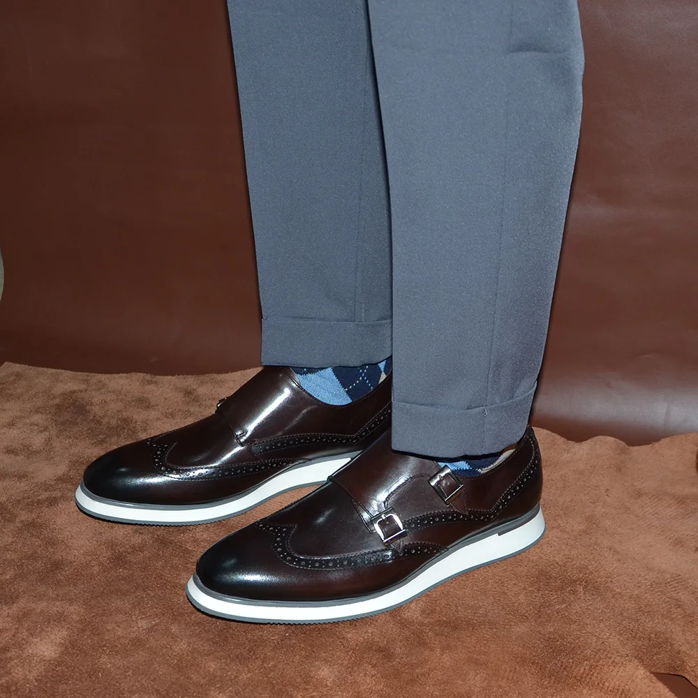 Tênis Masculinos de Luxo Europ - Monk Strap Shoe avaliação e preço