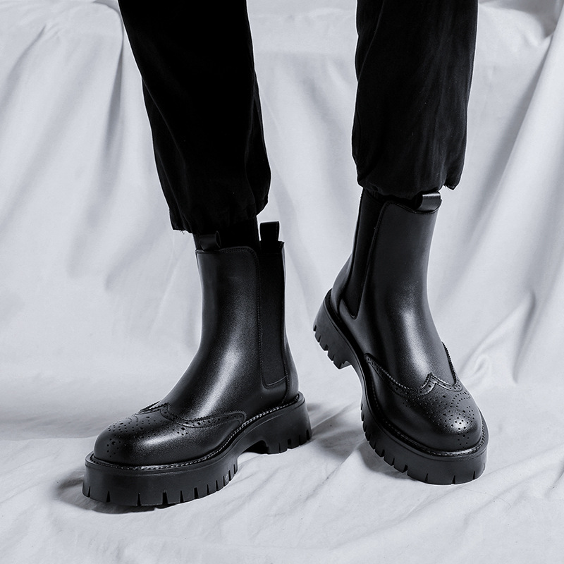 Moda masculina botas de couro  - Men'S Shoes Brogues avaliação e preço