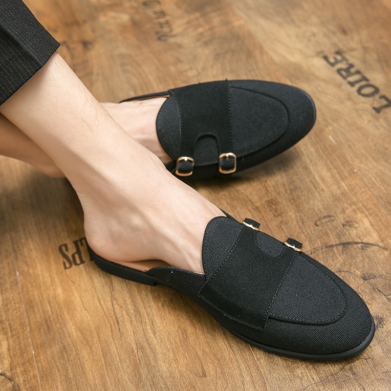 Mules de lona metade sapatos p - Monk Strap Shoe avaliação e preço