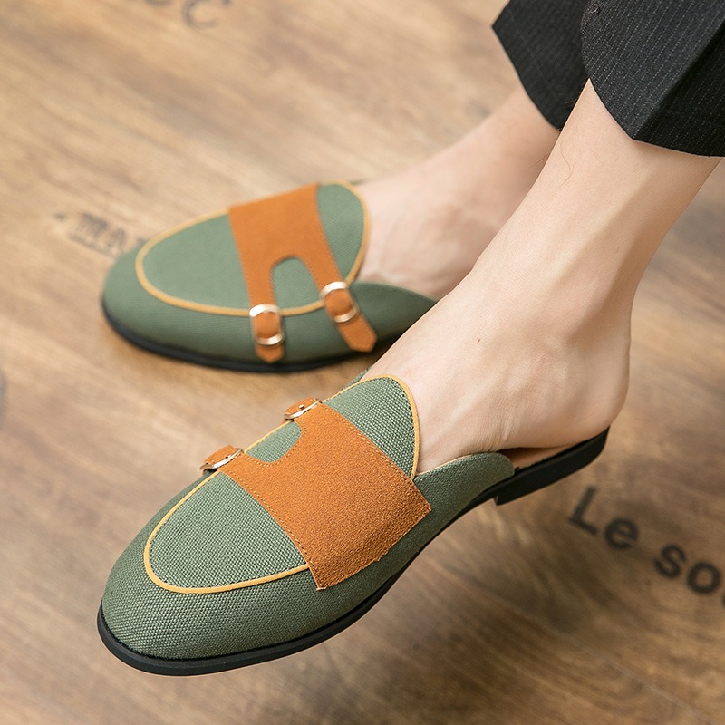 Mules de lona metade sapatos p - Monk Strap Shoe avaliação e preço