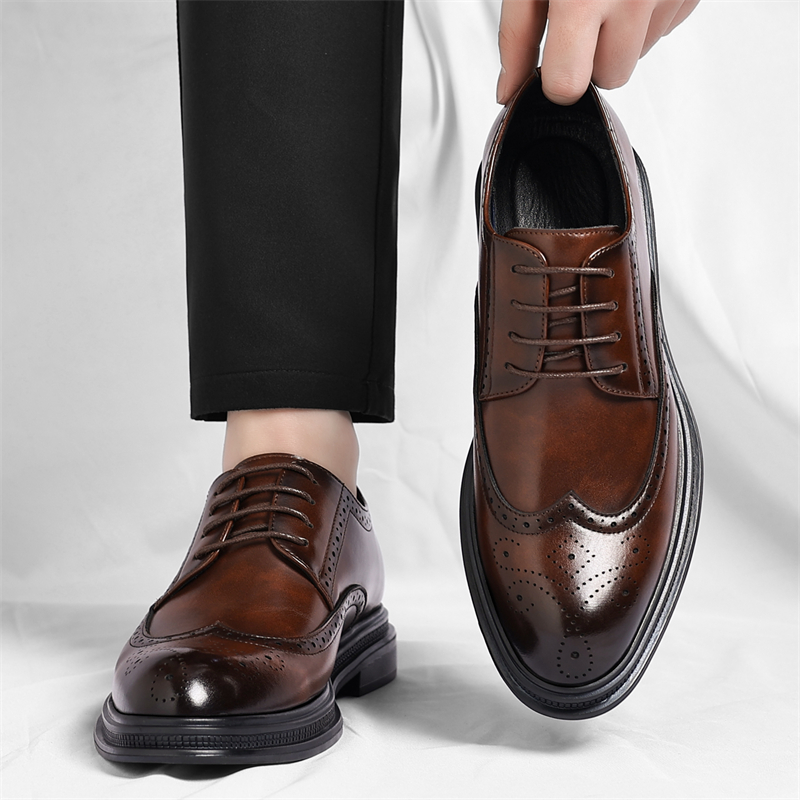 Sapatos de Couro Brogue Mascul - Men Shoes Uk avaliação e preço
