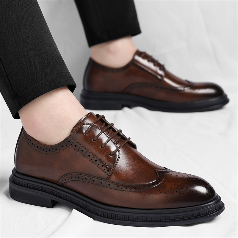 Sapatos de Couro Brogue Mascul - Men Shoes Uk avaliação e preço