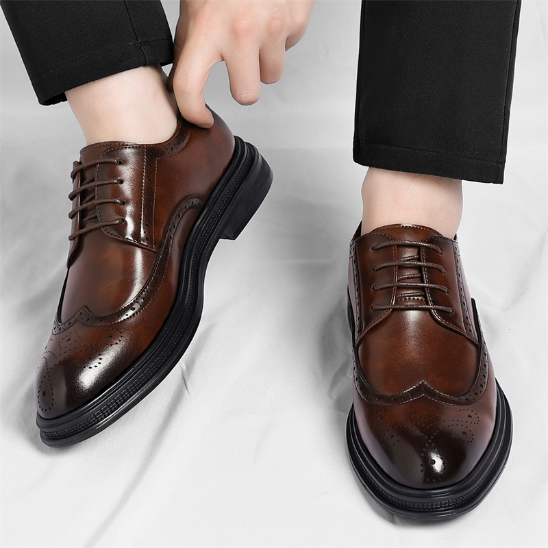 Sapatos de Couro Brogue Mascul - Men Shoes Uk avaliação e preço