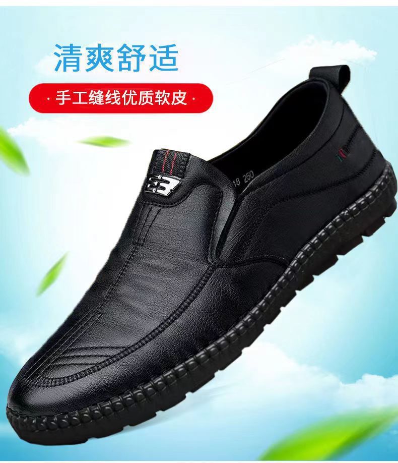 Mocassins de couro masculino a - Men Shoes For Office Work avaliação e preço