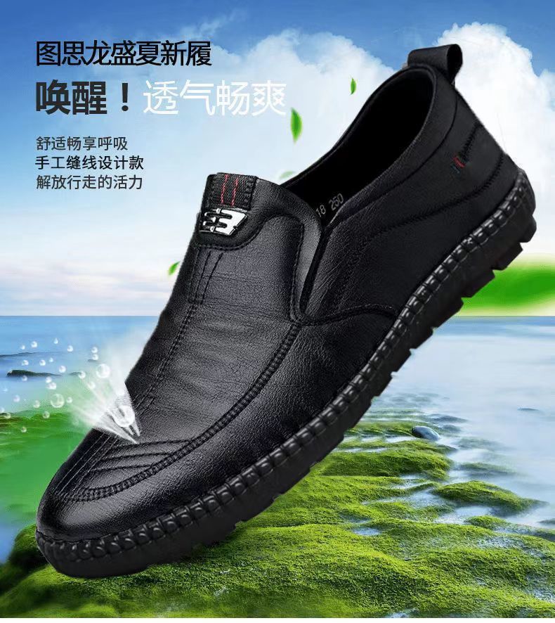 Mocassins de couro masculino a - Men Shoes For Office Work avaliação e preço